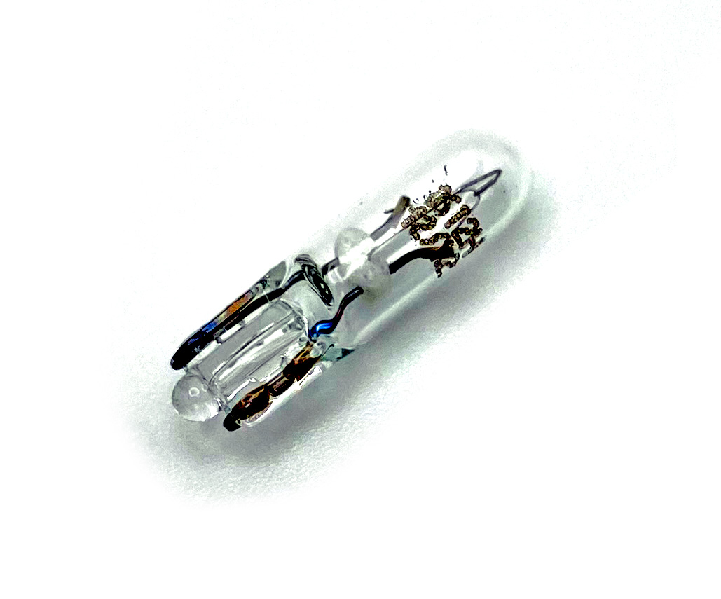 Original OSRAM 2721 Glasquetschsockellampe (Signallampe) T5 (W2x4.6d) 12V 1,2W